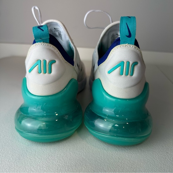 Nike Men’s White Hyper Jade Blue 270 Sneakers Shoes Size 10.5 - Picture 4 of 8